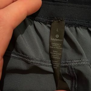 Large navy lululemon athletic short. Unlined. Great condition.